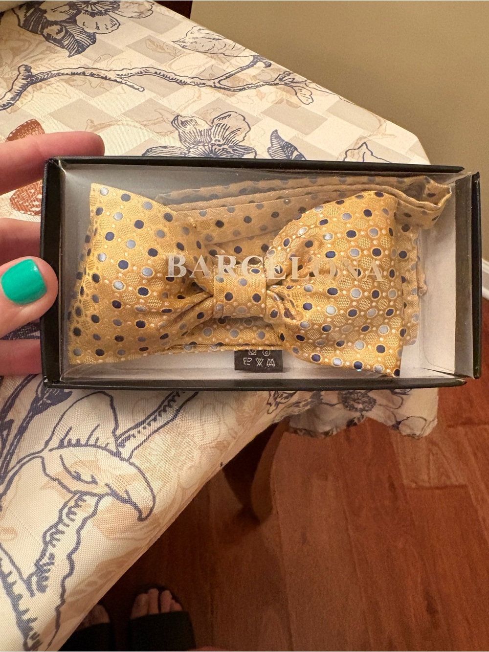 Gold Polka Dot Bow Tie